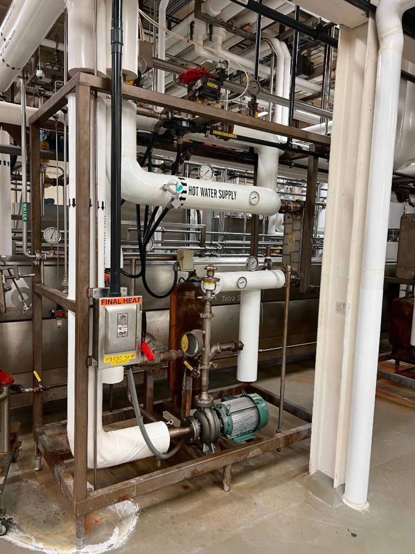 S/S Tetra Pak Tetra Spiraflo Aseptic with Alfa Laval S/S Tubular Pasteurizer, Deaerator Control Pane - Image 9 of 14