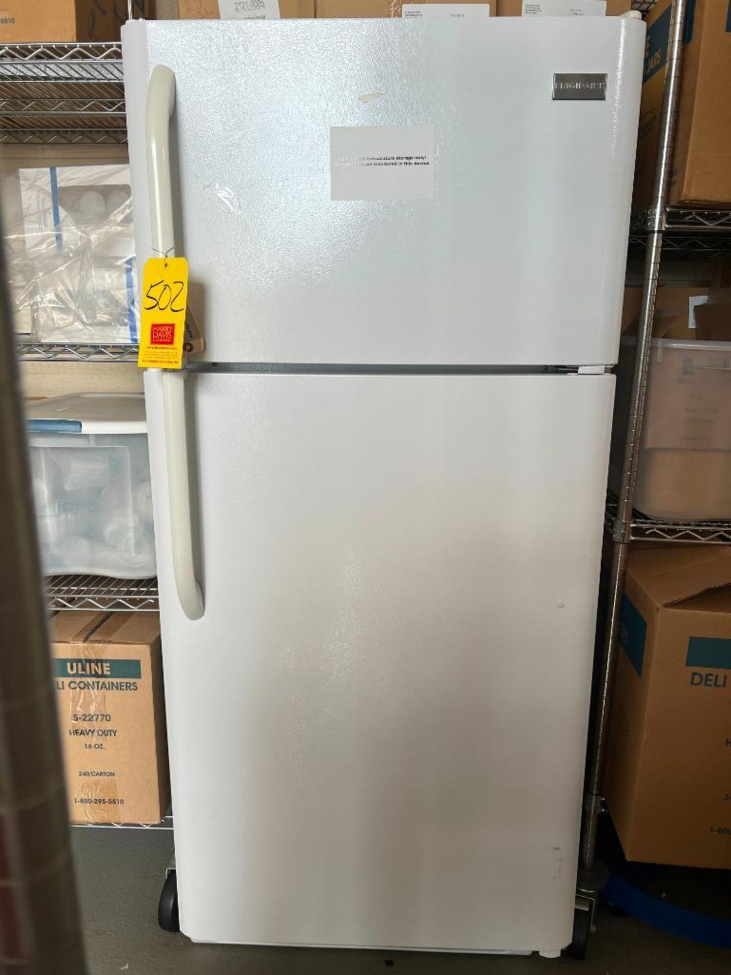 Frigidaire Refrigerator/Freezer, Model: LFTR1814LW6 - Rigging Fee: $150