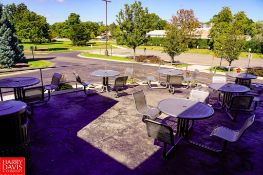 (6) Out Door Table and Chairs With (10) Umbrellas and (2) Trash Receptacles - Rigging Fee: $400