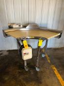S/S Framed 90 ° Mobile Conveyor with Drive, Dimensions = 44" x 19" - Rigging Fee: $150