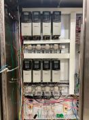 Allen-Bradley Logix 5555 with EtherNet/IP, ControlNet, (3) I/O Cards, (8) Allen-Bradley PowerFlex 70