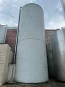 DCI 15,000 Gallon Insulated S/S Silo, S/N: 89-D-38143 with (2) Tri-Clover S/S Tank Valves, Level