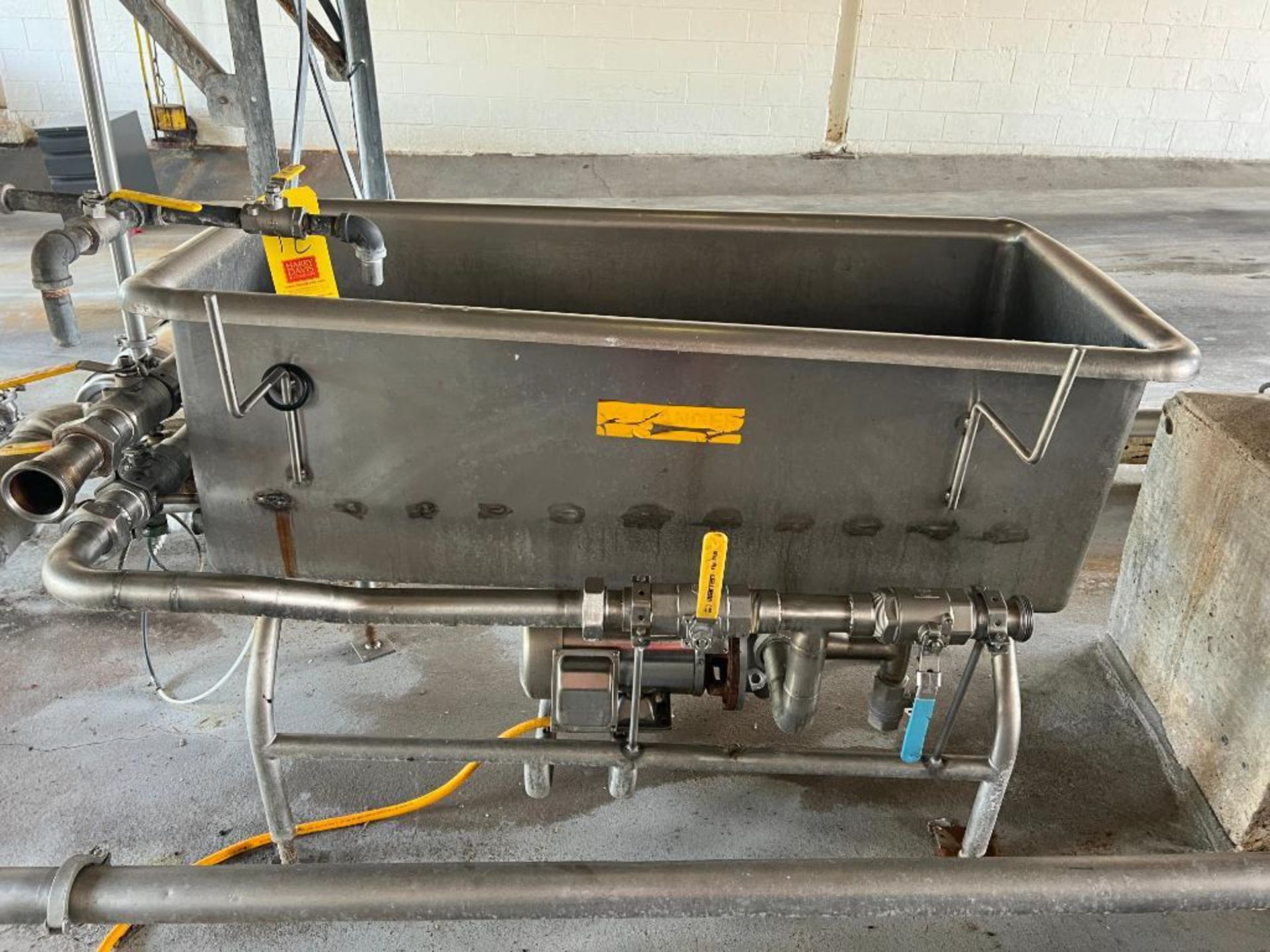 S/S COP Trough with Centrifugal Pump, Dimensions = 54" x 24" - Rigging Fees: $250