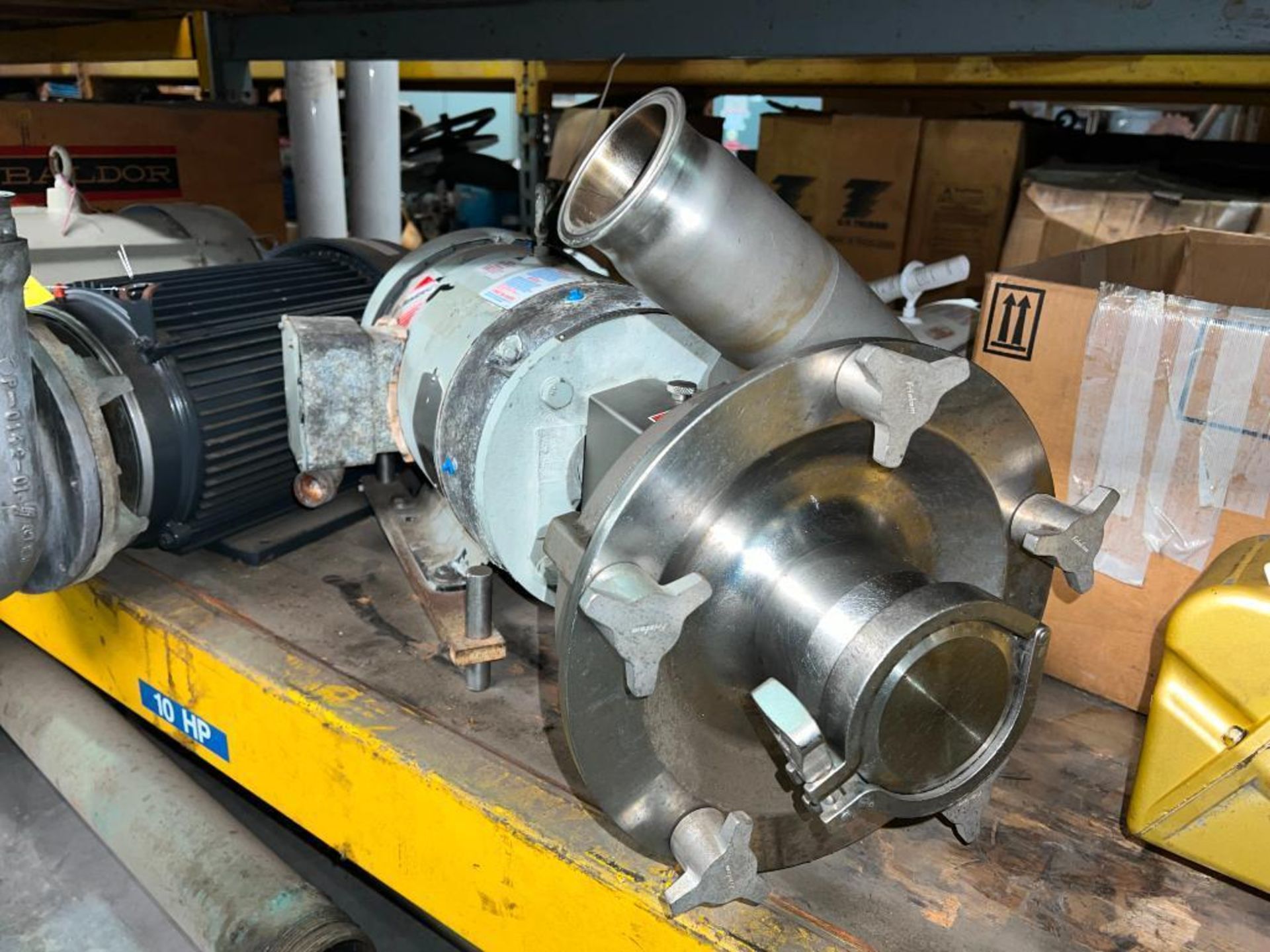 (3) Fristam and Ampco Centrifugal Pumps with Motors from 7.5 HP to 10 HP and 2.5"" x 2"" S/S Head - Image 3 of 3