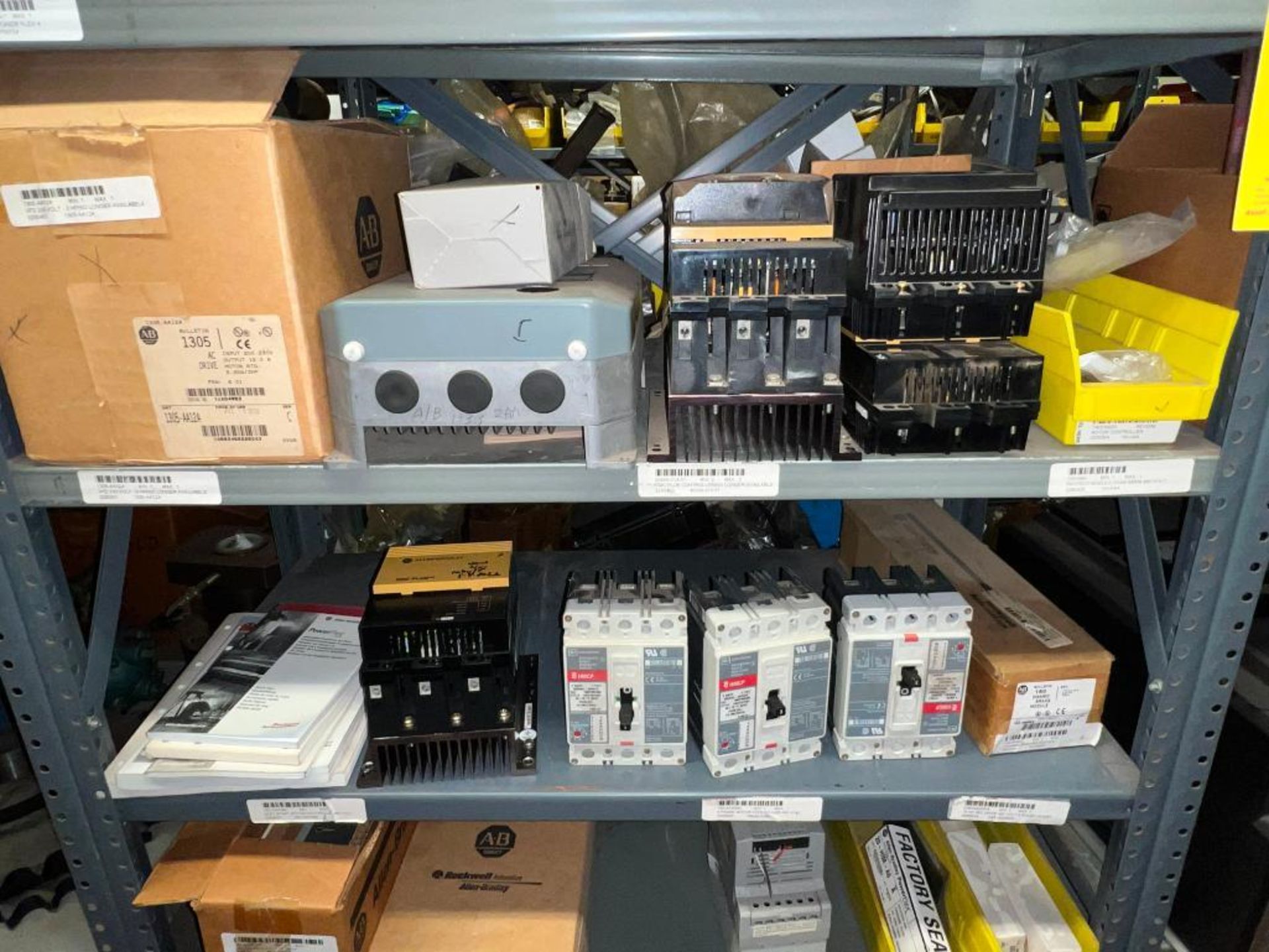 Assorted Allen-Bradley Variable-Frequency Drives Including PowerFlex 70 and 1305s, Safety Switches