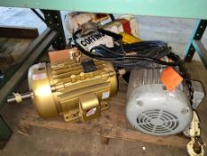 Assorted Motors and Gear Reducers Including Baldor 15 HP 1,765 RPM and 7.5 HP 1,760 RPM Motor
