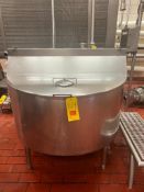 125 Gallon S/S Balance Tank with Hinged Lid, Subject to Bulk Bid - Rigging Fees: $75