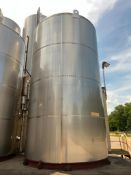 DCI 7,000 Gallon Jacketed All S/S Silo, S/N: 94-D-50105-C with (2) Tri-Clover Tank Valves, Level