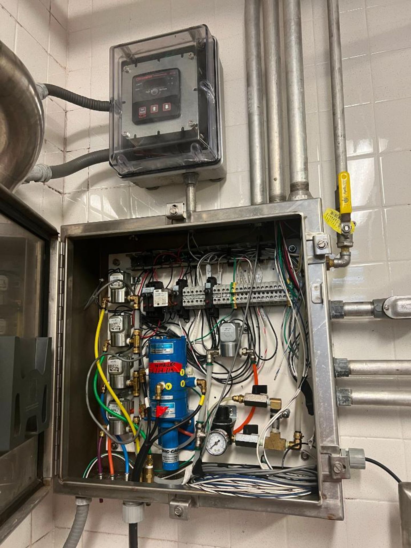 Honeywell Truline Chart Recorder, Air Valve Solenoids, Chromalox Controls and S/S Enclosure