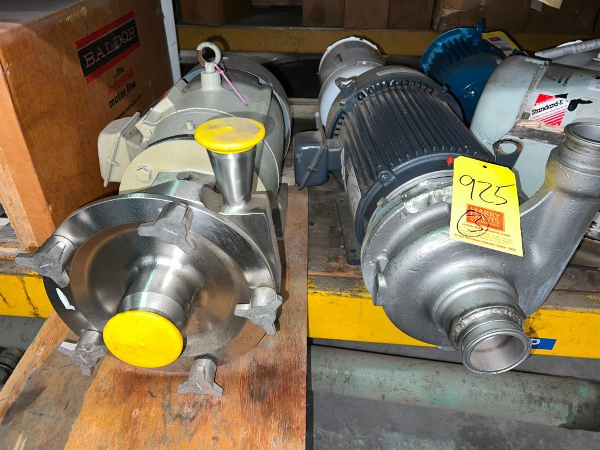 (3) Fristam and Ampco Centrifugal Pumps with Motors from 7.5 HP to 10 HP and 2.5"" x 2"" S/S Head