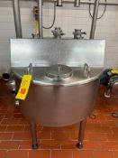 50 Gallon S/S Balance Tank with Hinged Lid, Dimensions = 30" Diameter x 13" - Rigging Fees: $75