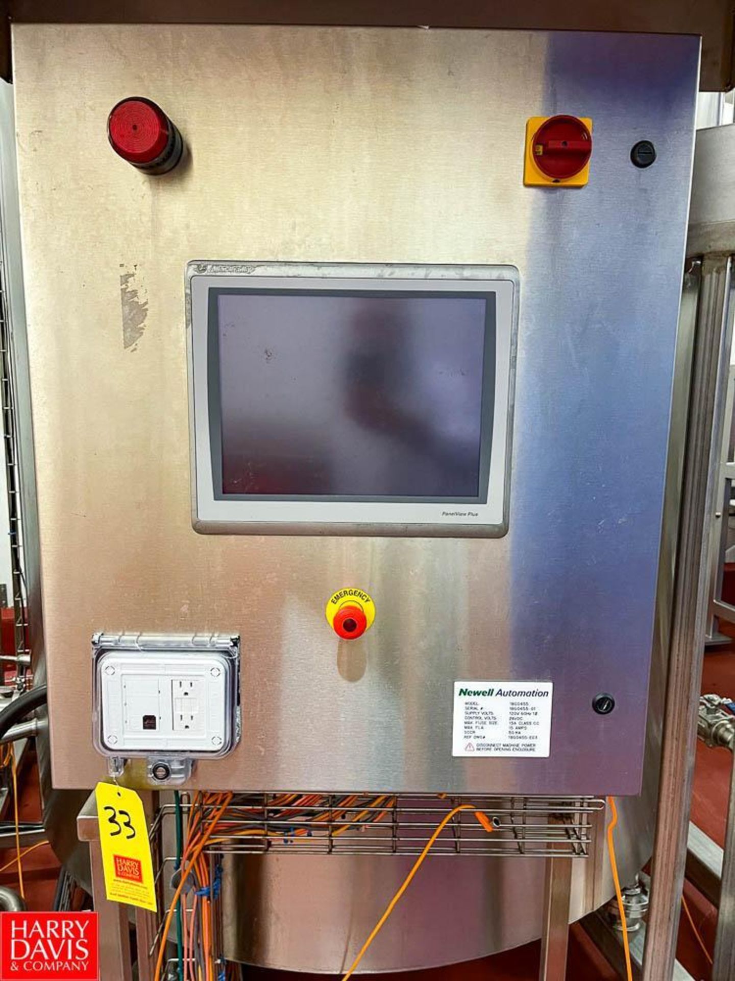 Newell Automation Control Panel, Model: 18G0455, S/N: 18G0455-01, with Allen Bradley Compact Logix 5 - Image 2 of 3