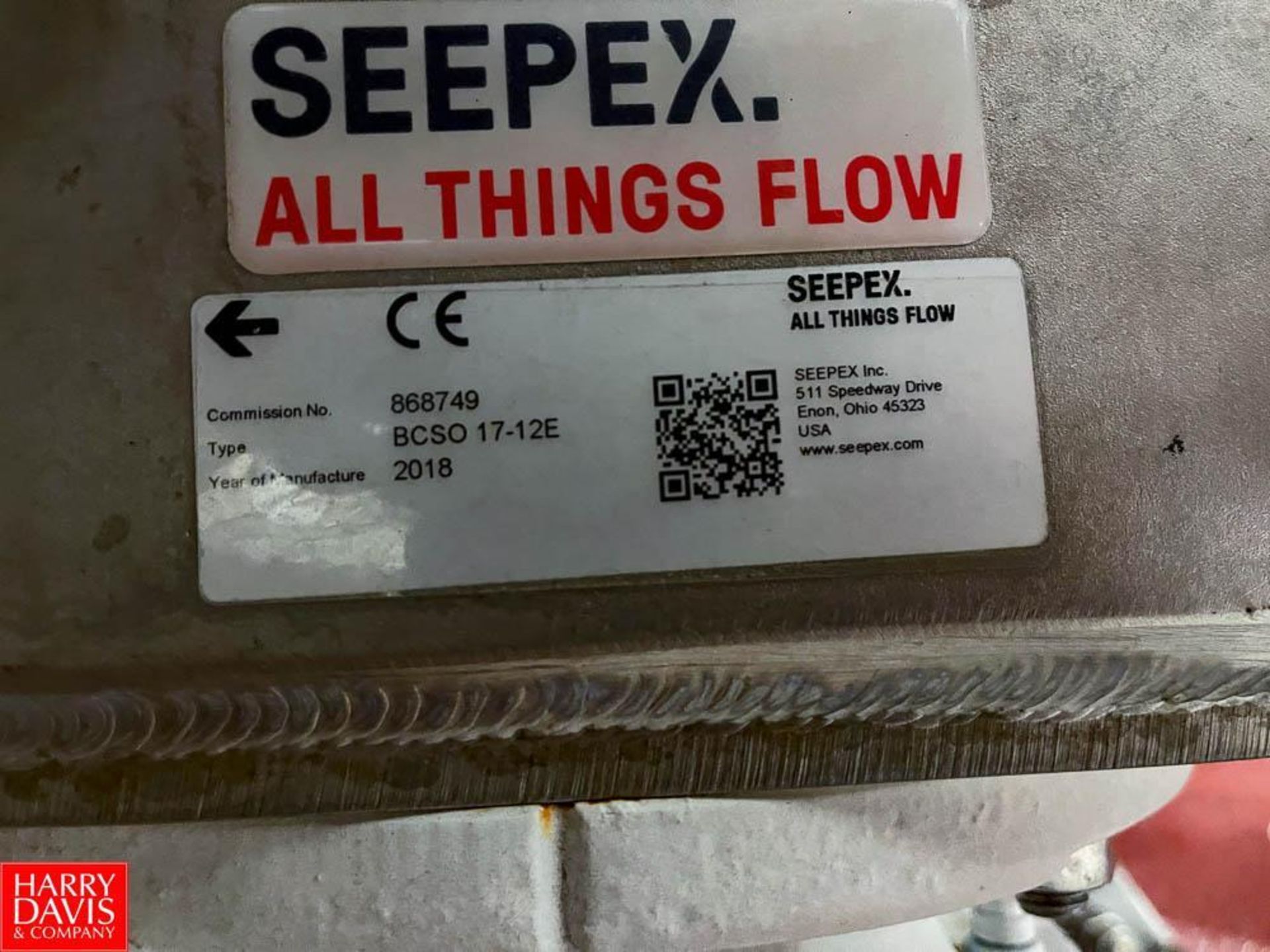 2018 Sepex Progressive Cavity Pump, Model: BSCO 17-12E, S/N: 868749, Mounted on S/S Base **Subject t - Image 2 of 2