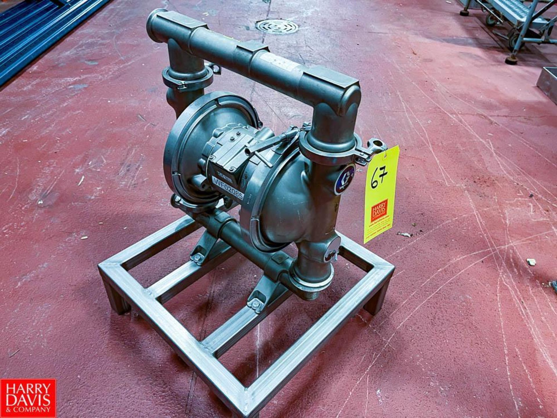 Graco S/S Diaphragm Pump, Model: 14L12A, Mounted on S/S Base - Rigging Fee $100