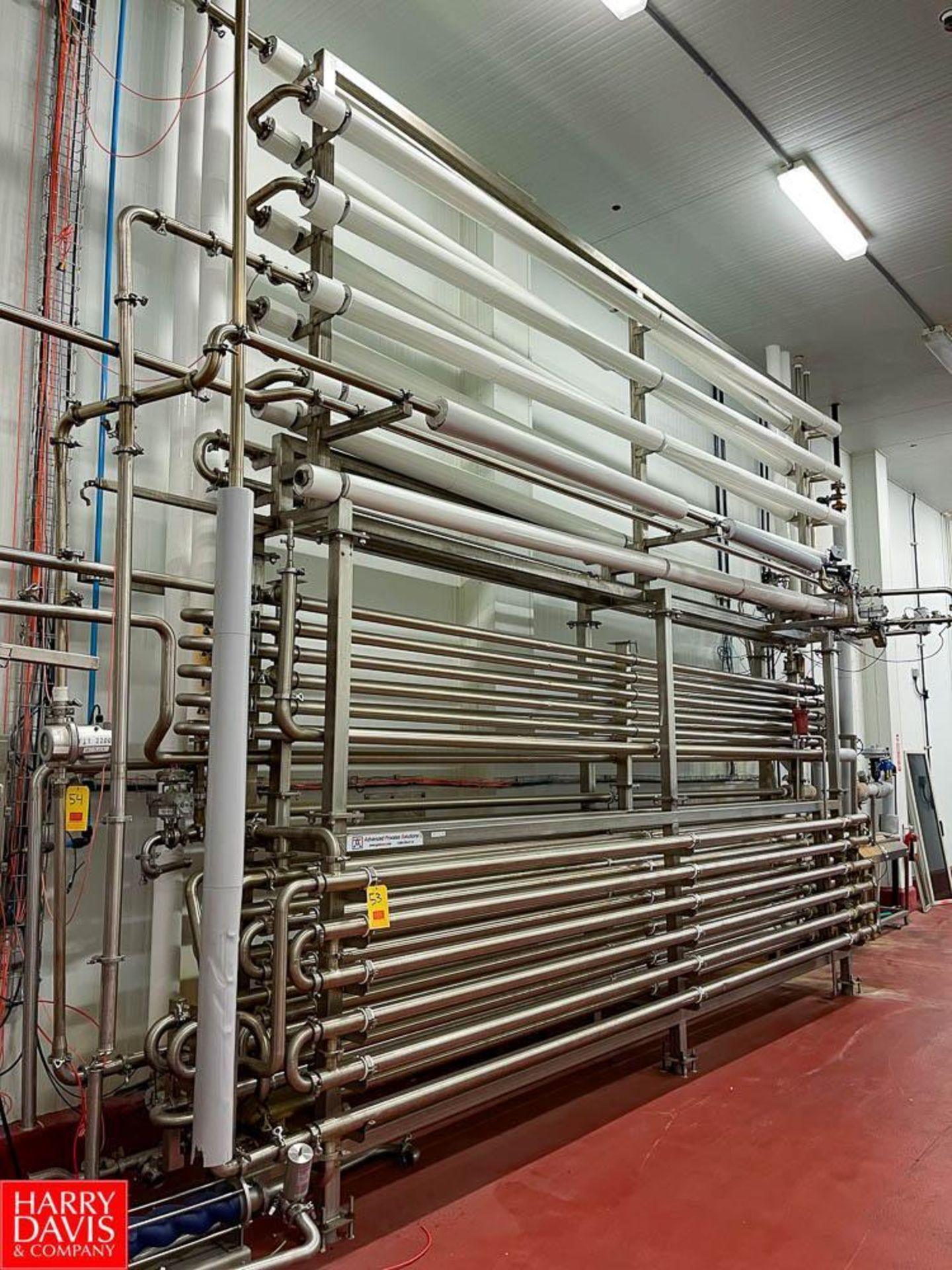 Advanced Process Solutions 33-Pass Tubular Pasteurizer 18' Length x 3" Diameter with 10-Pass Insulat - Image 2 of 5