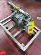 Graco S/S Diaphragm Pump, Model: 13F12A, Mounted on Portable S/S Base - Rigging Fee $100