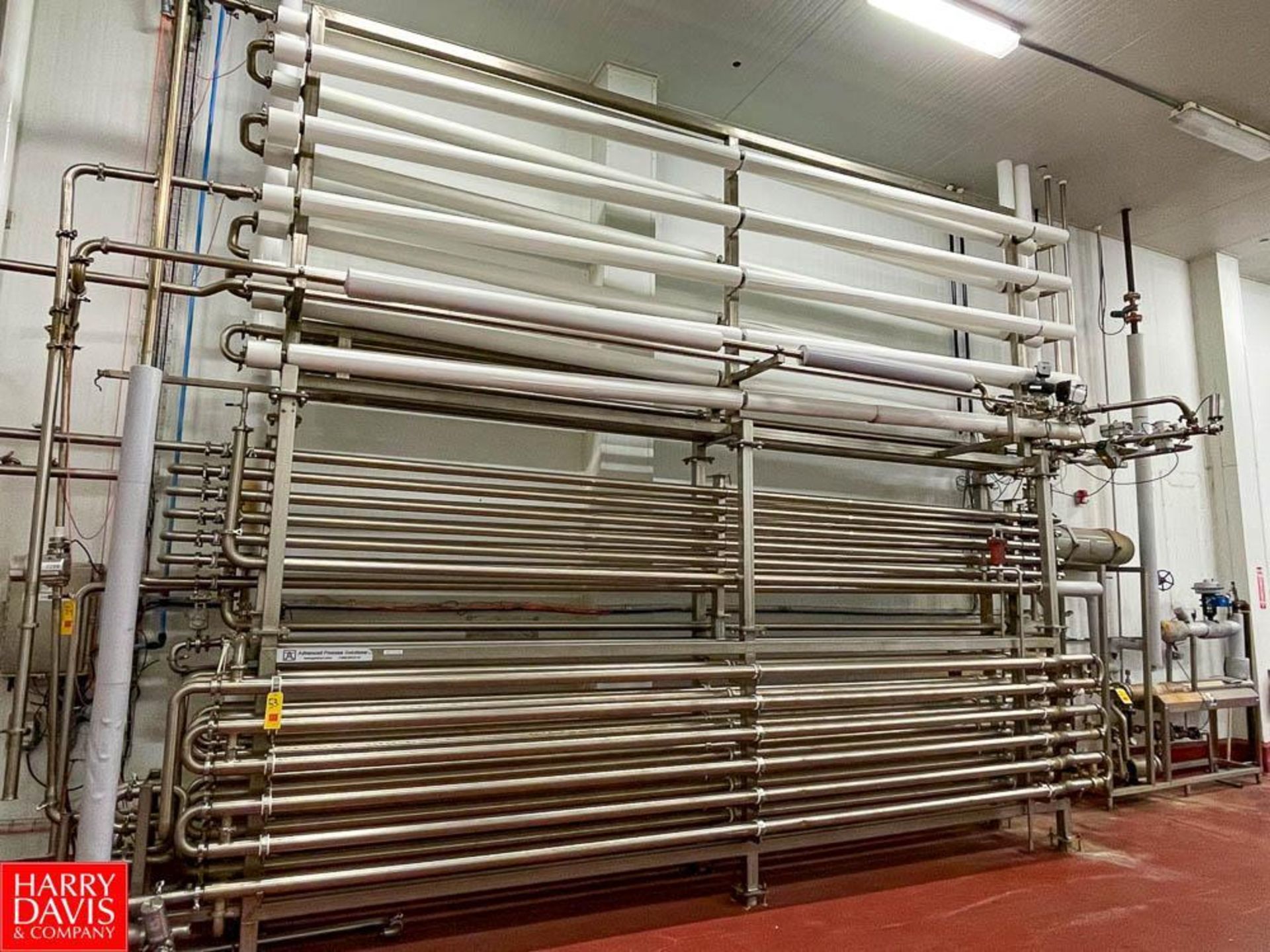 Advanced Process Solutions 33-Pass Tubular Pasteurizer 18' Length x 3" Diameter with 10-Pass Insulat - Image 5 of 5