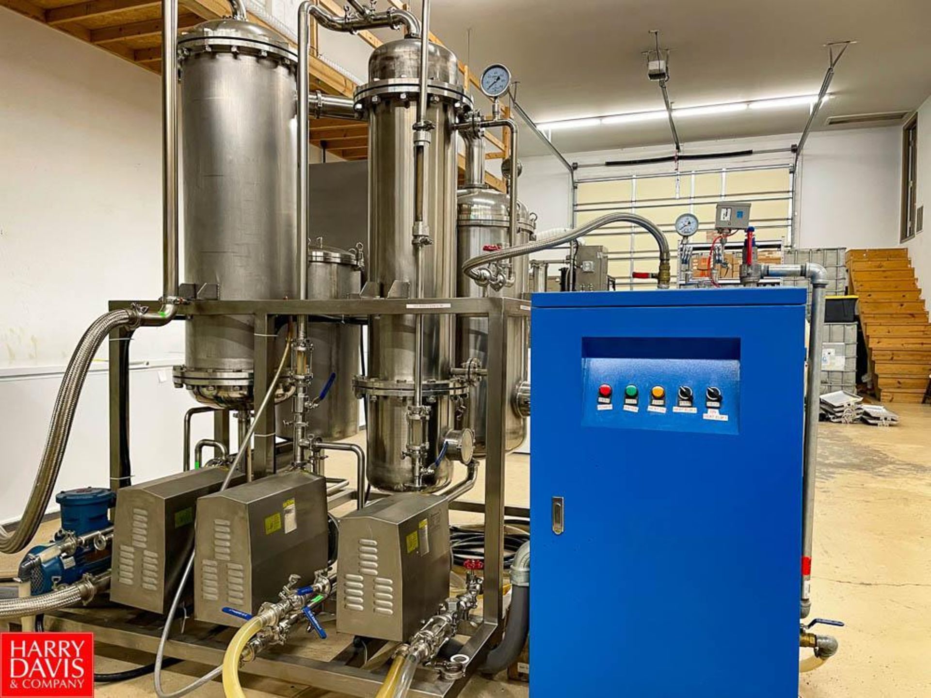 2019 60 GPH Falling Film Skid Mounted Evaporation System Complete with Steam Generator, (4) S/S Pump - Image 4 of 6