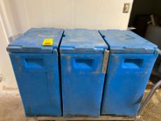 H&R Industries 30 Gallon Bunker Plastic Totes with Lids - Rigging Fee: $100