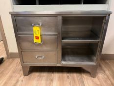 S/S Cabinet with (2) Shelves and (3) Drawers - Rigging Fee: $100