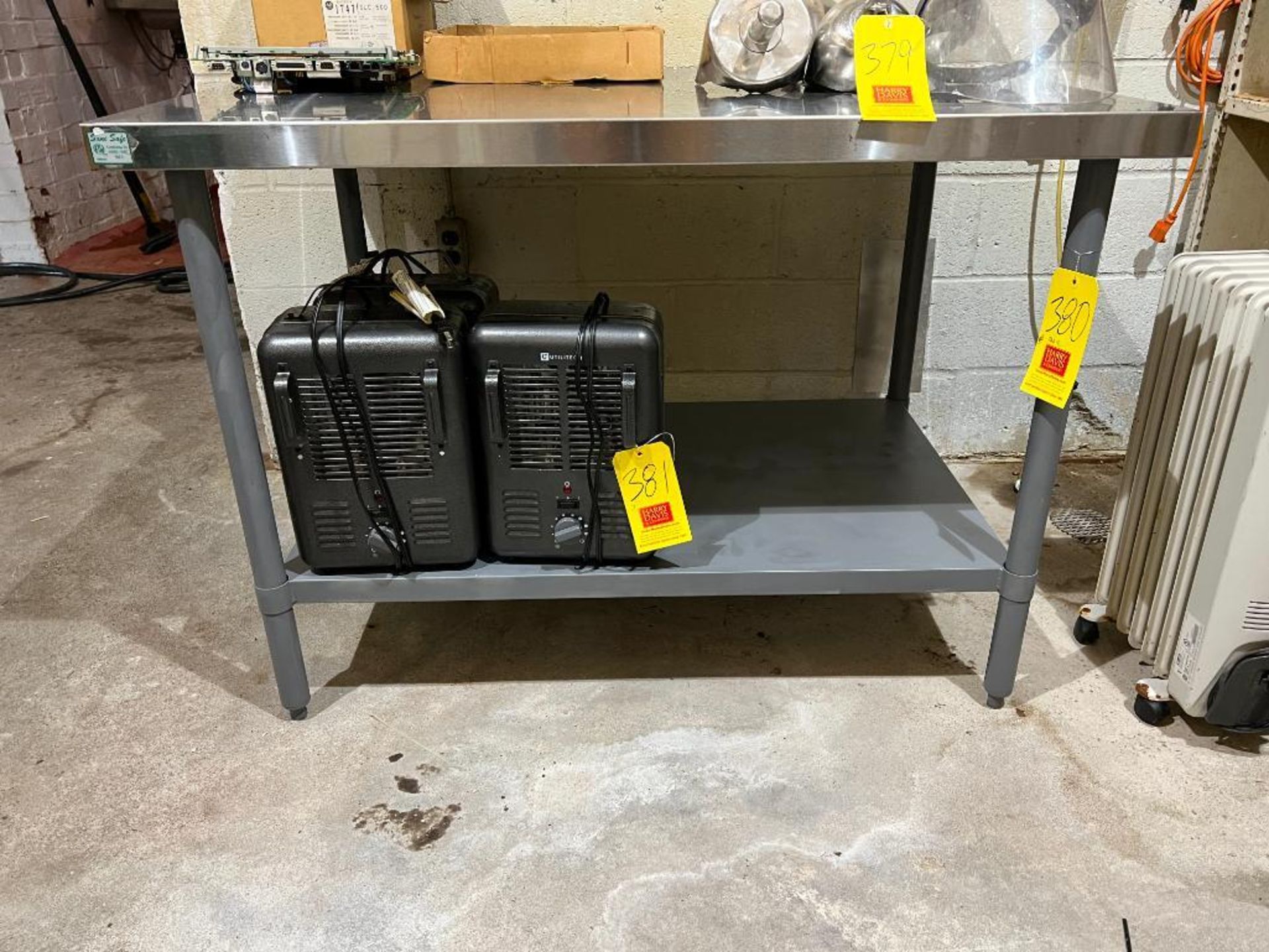 S/S Topped Table - Rigging Fee: $100