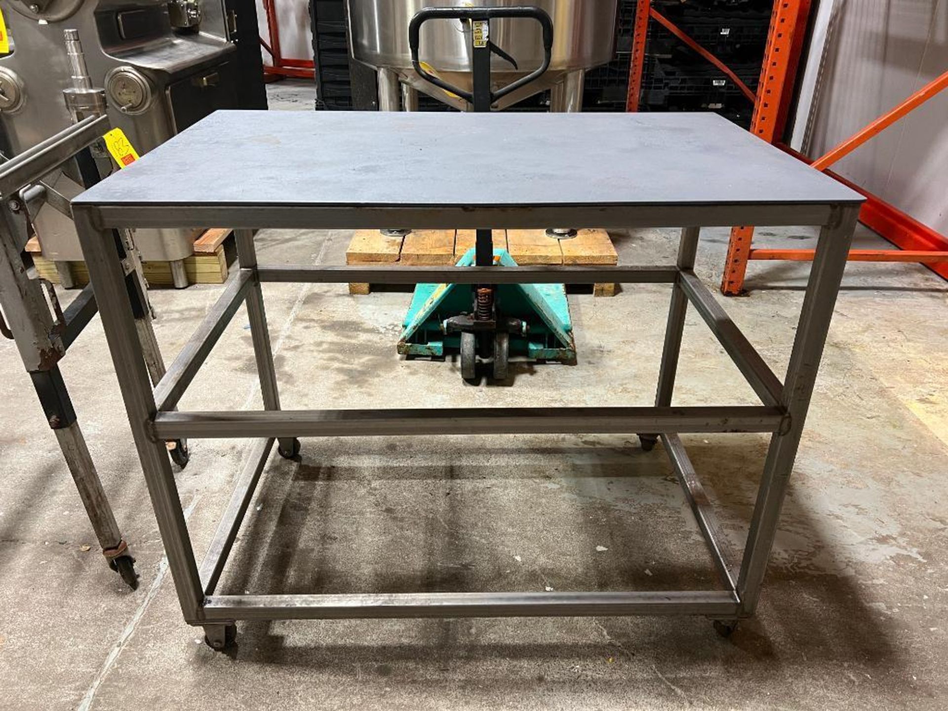 (2) Steel Work Benches, Dimensions= 48" Length x 30" Width x 40" Tall, 80' of (2) .5" EMT Pipe and 1 - Image 2 of 4