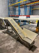 S/S Frame Inclined Product Conveyor, Dimensions = 104" Length x 12" Width - Rigging Fee: $125