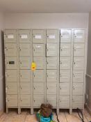 Storage Lockers: 1-36 Bank, Dimensions= 10" x 10" and 1-18 Bank, Dimensions= 10" x 20" - Rigging Fee