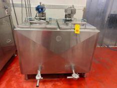 Cherry-Burrell 120 Gallon x 2-Compartment Insulated Flavor Tank with Vertical Agitation, Model: UAMS