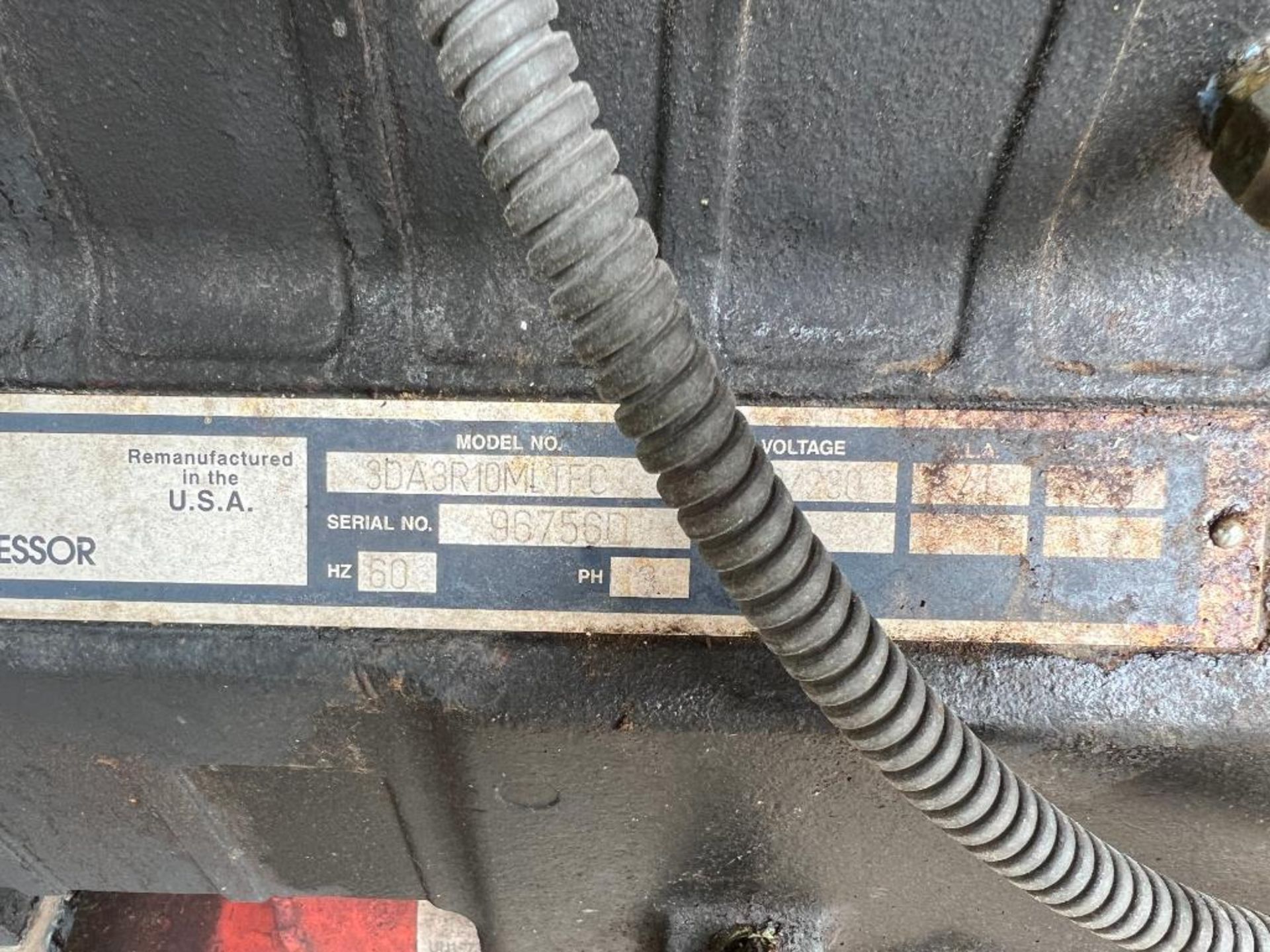 Freon A-1 Compressor, Model: 3DA3R10MLTFC, S/N: 96756D - Rigging Fee: $350 - Image 2 of 2