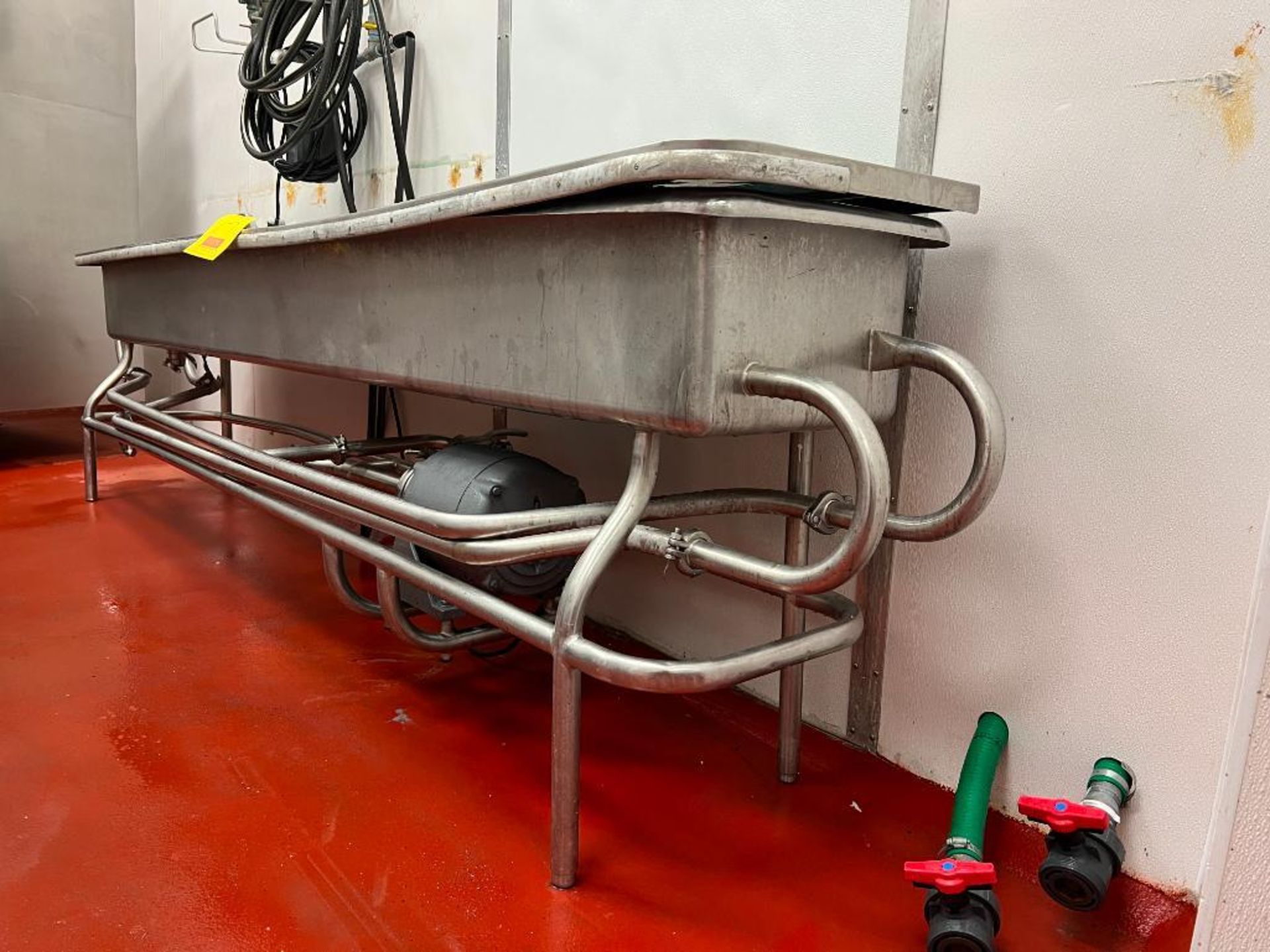 S/S COP Trough with Centrifugal Pump and Lid, Dimensions = 128" x 2' - Rigging Fee: $500