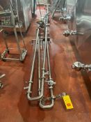 35' S/S 1.5" Piping with (6) 3-Way Plug Valves and Clamps - Rigging Fee: $200