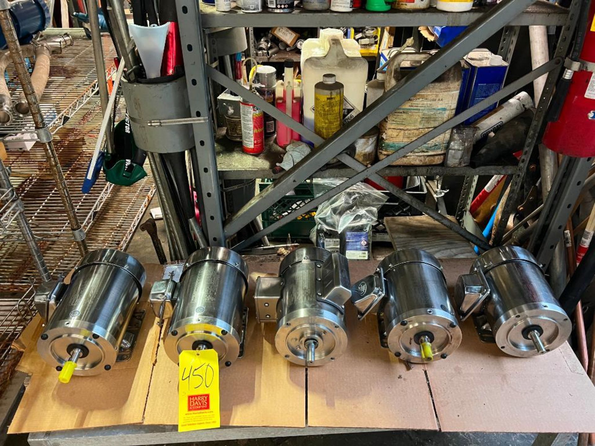 NEW (5) Connex Electric Motor S/S Clad Motor, .5 HP to 1 HP - Rigging Fee: $150
