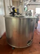 300 Gallon Jacketed S/S Tank with Vertical Agitation and Plug Valve - Rigging Fee: $500