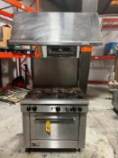 Southbend 6-Burner Gas S/S Range with Kitchen Aid S/S Hood (No Fan) - Rigging Fee: $100