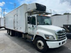 2016 Hino 24' Refrigerated Tandem Axle Delivery Truck with Diesel Engine, Automatic Transmission, Ca