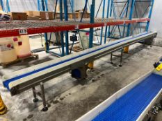 S/S Frame Product Conveyor with Drive, Dimensions = 290" Length x 12" Width - Rigging Fee: $125