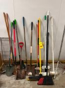 Assorted Shovels, Brooms and Scrubbers - Rigging Fee: $75