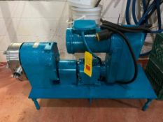 Tri-Clover Positive Displacement Pump with Reliance Electric 1.5 HP 3,450 RPM Motor and 2" S/S Head