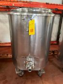 Cherry-Burrell 100 Gallon S/S Mobile Tank, Model: UAMS50, S/N: 3635 with Hinged Lid, Agitation Blade