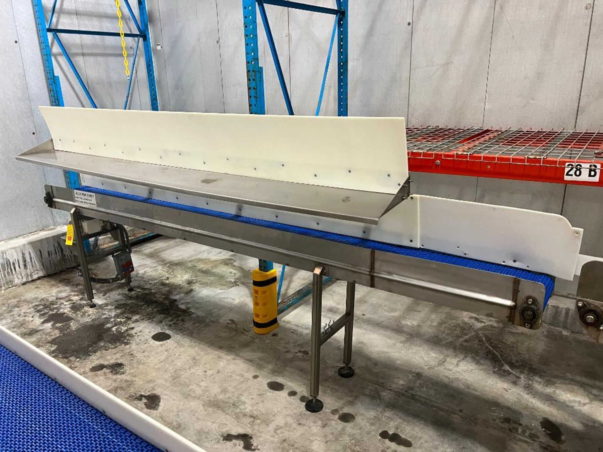 S/S Frame Product Conveyor with Upper Shelf, Dimensions = 142" Length x 12" Width - Rigging Fee: $15