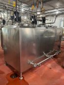 Cherry-Burrell 150 Gallon x 3-Compartment Jacketed S/S Tank with Agitation and (3) 3-Way Plug Valves