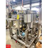 S/S Rework Skid with (2) Waukesha Cherry-Burrell Positive Displacement Pumps, S/S Jacketed Melting T