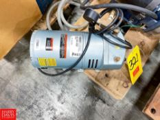 GAST Vacuum Pump , Model: 0523 - Rigging Fee= $30