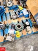 S/S Ball Valve, Gate Valve, Other Valve and Pump with (2) Jamesbury Actuators - Rigging Fee= $50