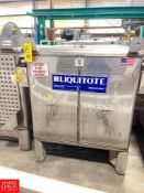 Hoover 316 Gallon S/S Dimple Jacketed Liquitote - Rigging Fee= $50