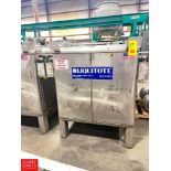 Hoover 316 Gallon S/S Dimple Jacketed Liquitote - Rigging Fee= $50