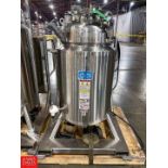 NEW DCI 150 Liter Dome-Top Jacketed S/S Tank, with Vertical Agitation, Mounted on S/S Skid with Cont