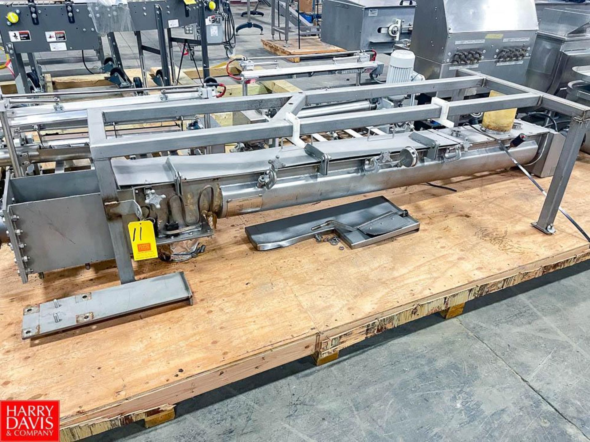 American Alloy S/S Jacketed Auger Conveyor, Dimensions = 107" Length - Rigging Fee= $200