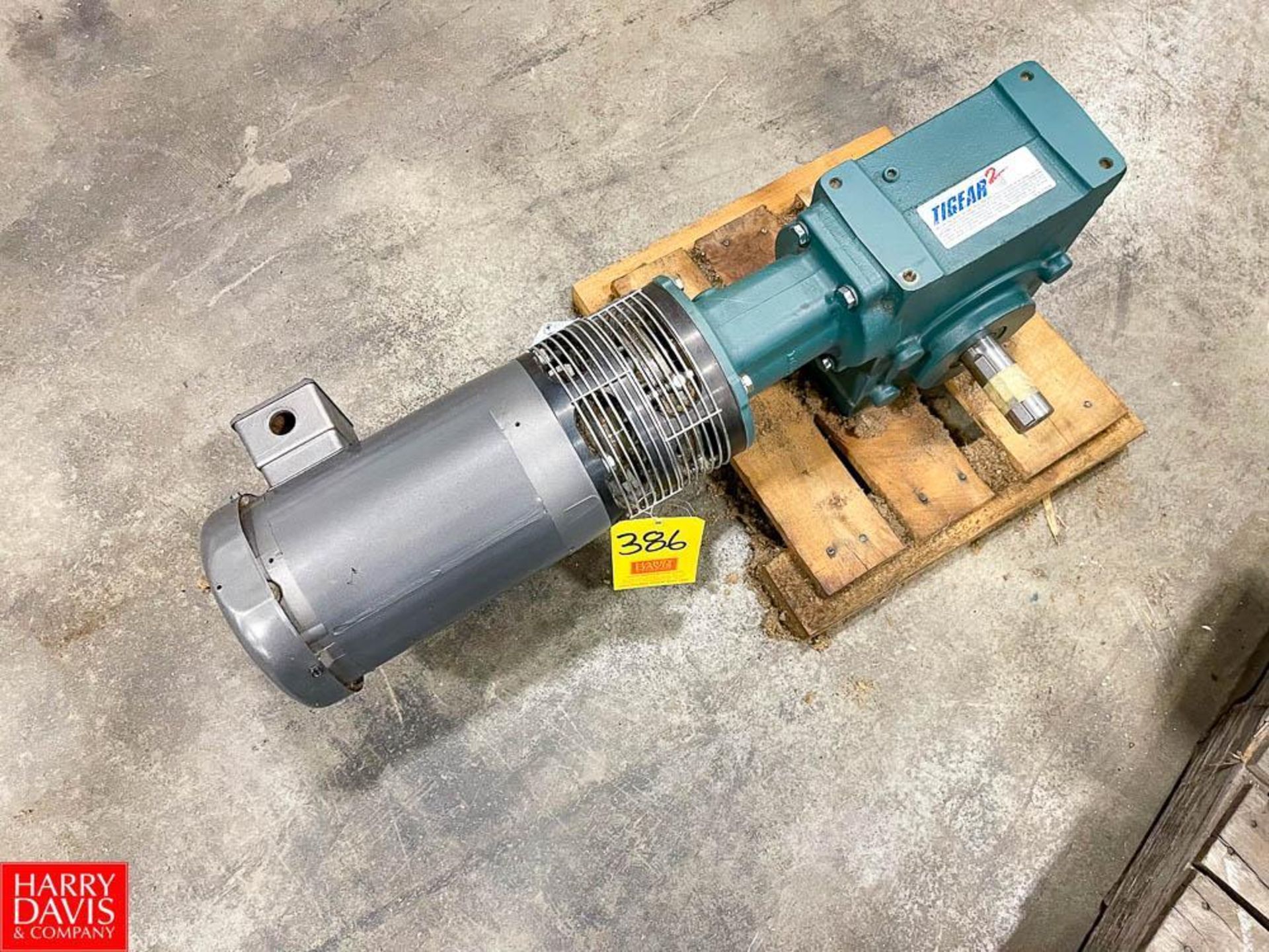 Baldor 2 HP 1,750 RPM Motor with Tigear Gear Reducing Drive - Rigging Fee= $35